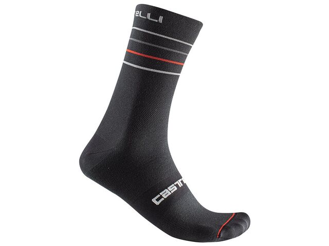 Ponožky Castelli Endurance 15 black/sliver gray/red