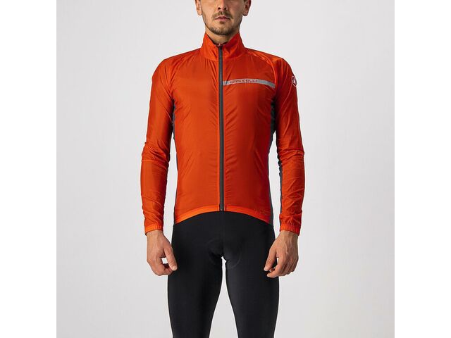 Větrovka Castelli Squadra Stretch fiery red/dark gray