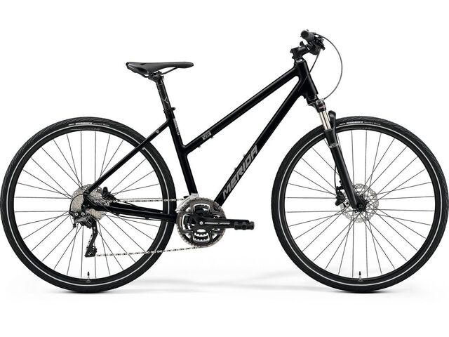 Merida CROSSWAY 500-LADY Glossy Black(Matt Silver) 2021