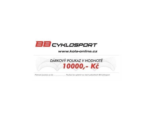 Dárkový poukaz na částku 10 000 Kč