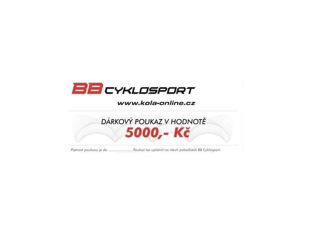 Dárkový poukaz na částku 5 000 Kč
