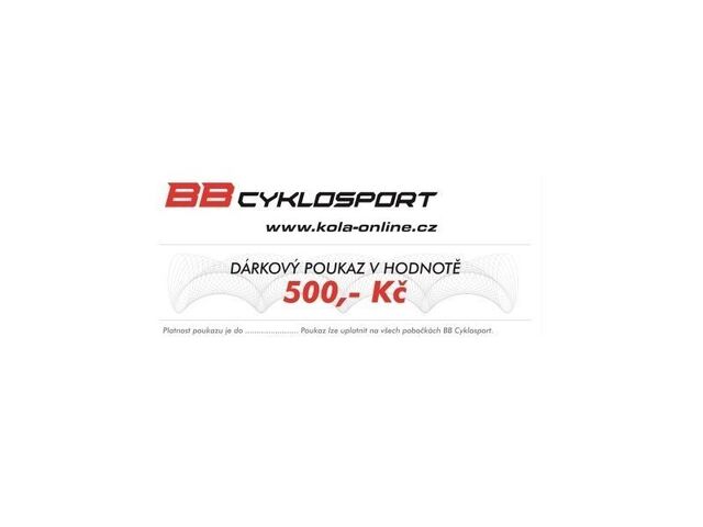 Dárkový poukaz na částku 500 Kč