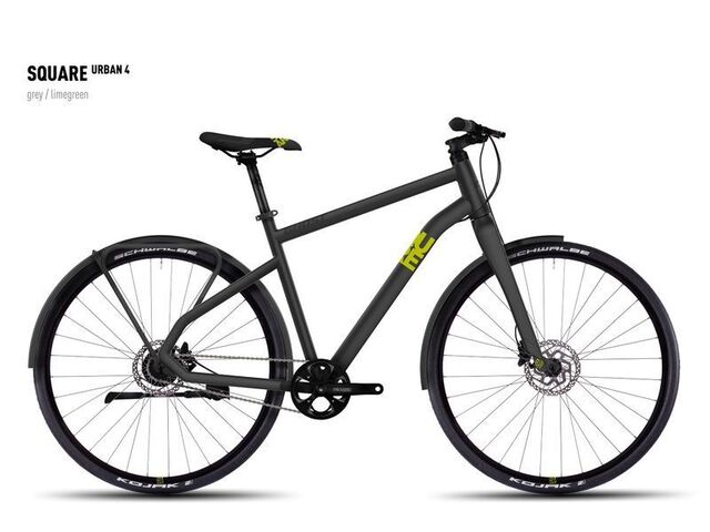Ghost SQUARE Urban 4 gray/limegreen 2016