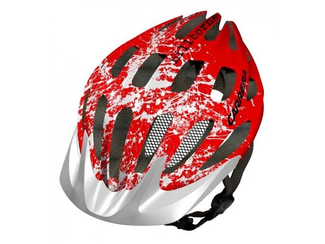 přilba CARRERA HILLBORNE red white shiny