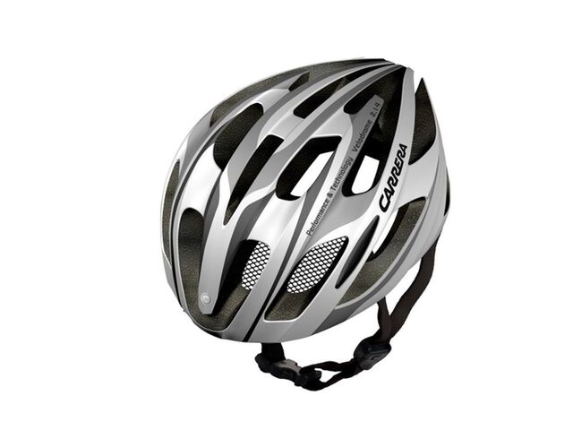 Přilba Carrera Velodrome white silver matte