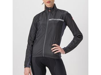 Dámská větrovka Castelli Squadra Stretch light black/dark gray