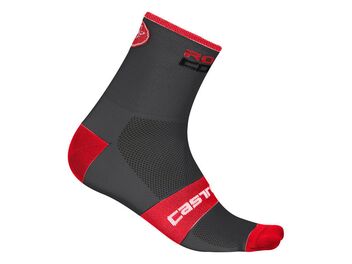 Ponožky Castelli Rosso Corsa 13 cm anthracite/red