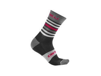 Ponožky Castelli Gregge 15 cm black/red