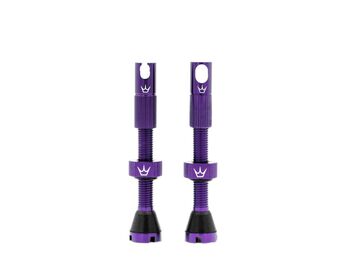Bezdušové ventilky Peaty's X Chris King MK2 42 mm violet