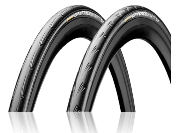Set plášťů Continental Grand Prix Attack & Force 700x23/25C kevar