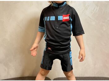 Dres dětský BB s krátkým rukávem černá/modrá