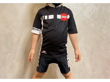 Dres dětský BB s krátkým rukávem černá/bílá