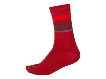 Ponožky Endura Merino Stripe red